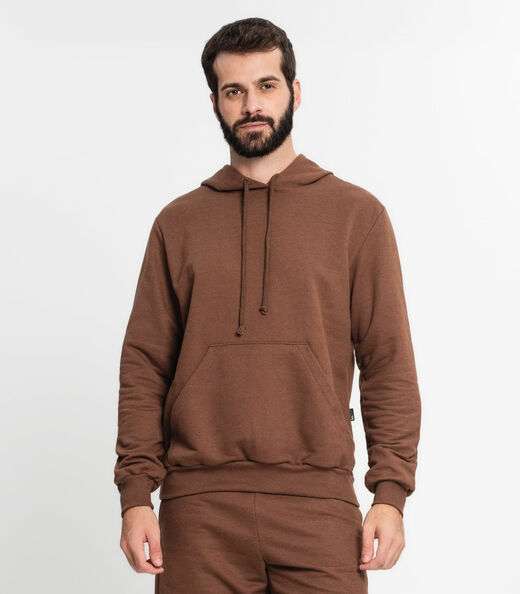 Blusão De Moletom Masculino Alfaiataria Kohmar Marrom