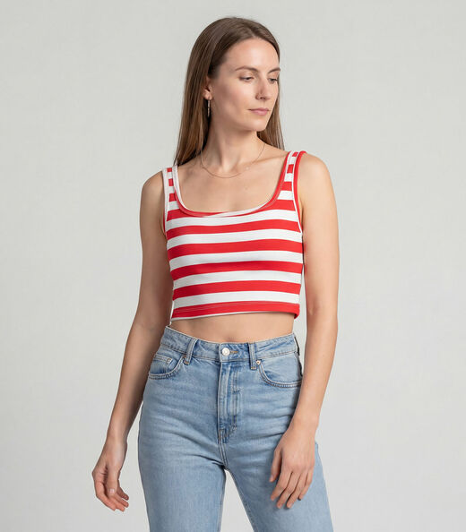 Image_Top Feminino Regata Em Ribana Infinita Cor Vermelho