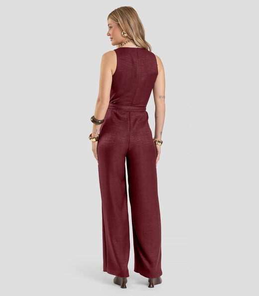 Macacão Longo Feminino Dianna Vermelho