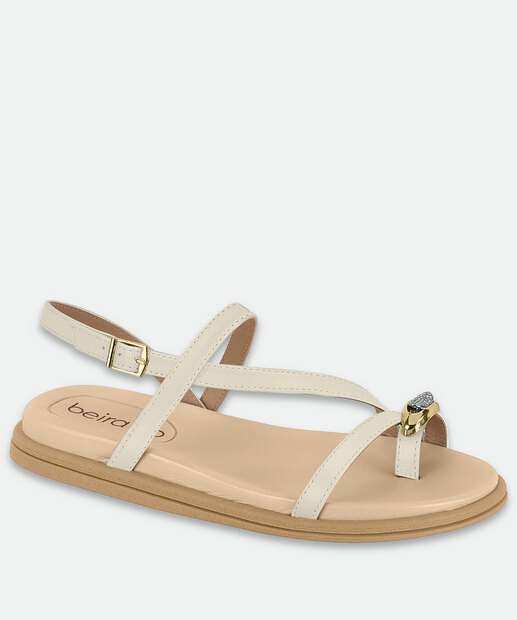 Image_Sandália Feminina Rasteira Beira Rio Branco