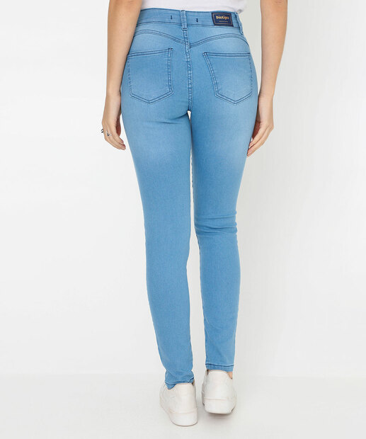 Calça Jeans Skinny Feminina Cintura Média Biotipo Azul