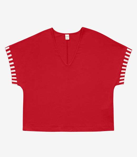 Blusa Feminina Viscotorcion Rovitex Vermelho