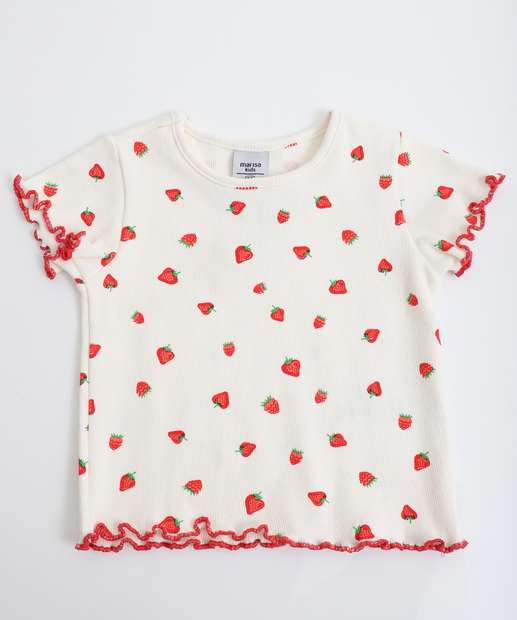 Image_Blusa Infantil Canelada Morangos Marisa Tam 1 a 3 Off White
