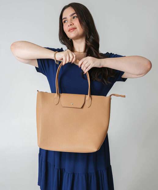 Image_Bolsa De Ombro Tote Feminina Marisa Bege