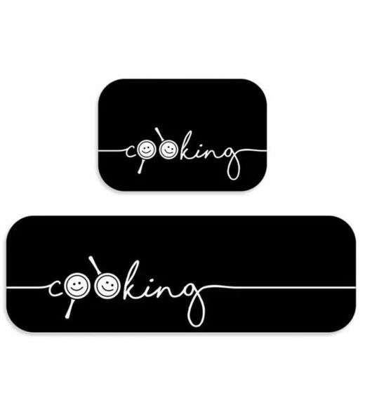 Jogo De Tapetes Para Cozinha Wevans Preto