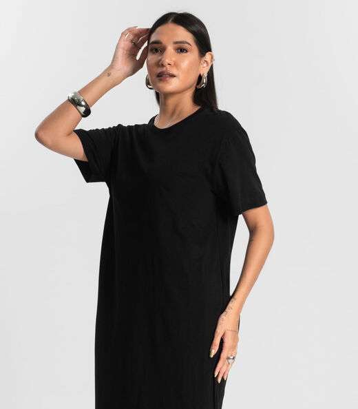 Vestido Feminino Meia Malha Rovitex Preto