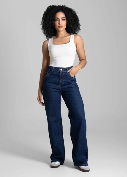 Calça Jeans Sawary Wide Leg Petit - 282670