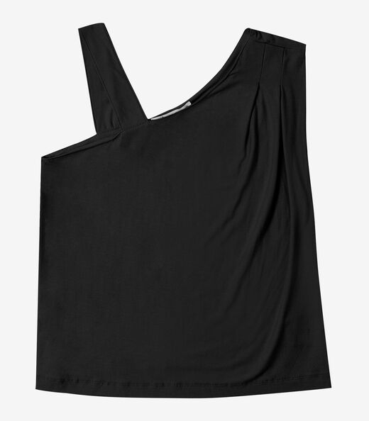 Regata Feminina em Viscose Creponada Endless Preto