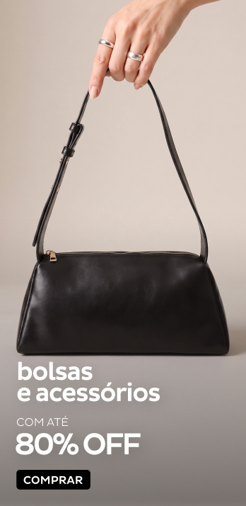 Bolsas e acessórios com até 80% OFF Bolsas e acessórios com até 80% OFF