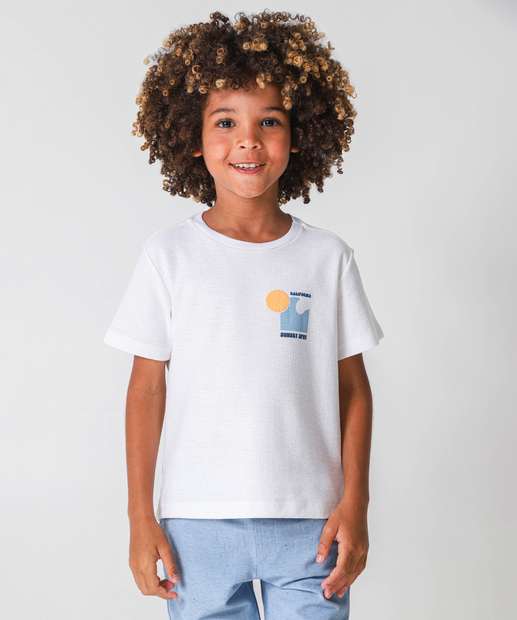 Image_Camiseta Infantil Estampa Mar Marisa Tam 4 a 10 Off White