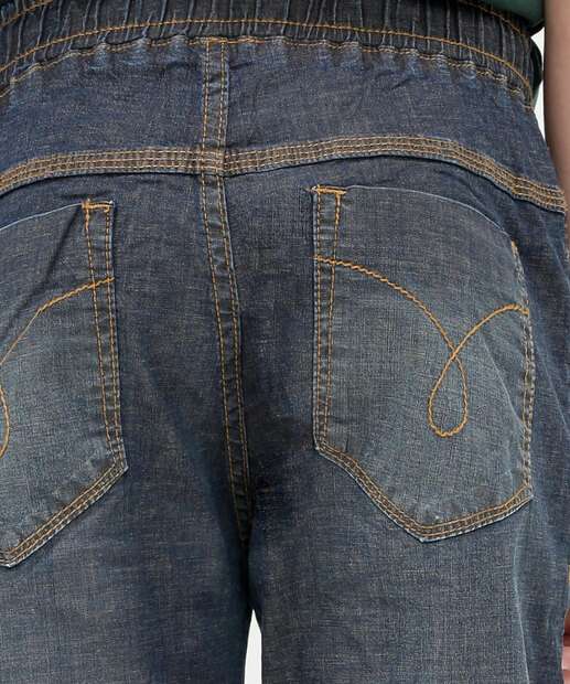 Calça Juvenil Jeans Jogger Bolsos Tam 10 a 16