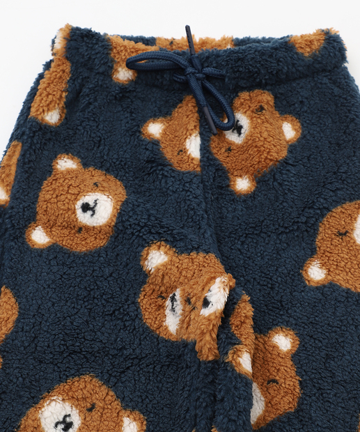 Calça Infantil Sherpa Ursinhos Marisa Tam 1 a 3 Azul