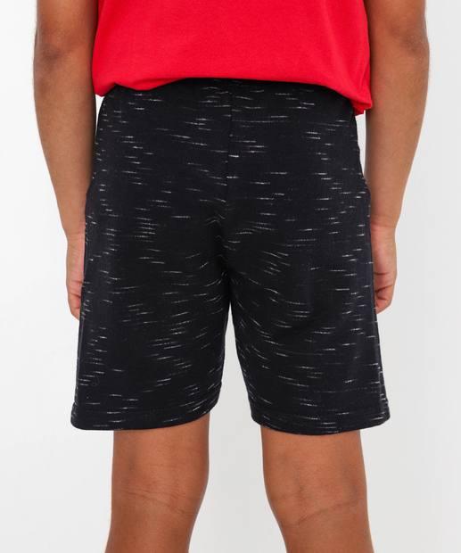 Bermuda Infantil Moletinho Spider Tam 4 a 10 Preto