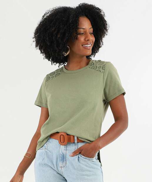 Image_Blusa Feminina Recorte Manga Curta Marisa Verde