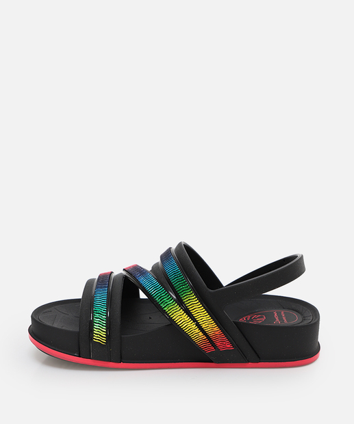 Sandália Ipanema Infantil Slide Shine Preto