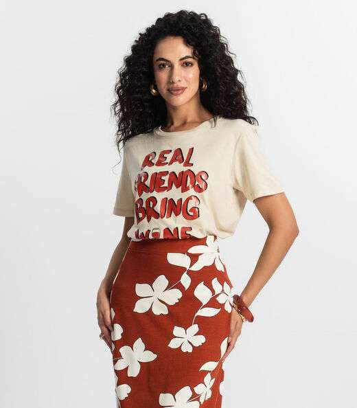 Image_T-Shirt Feminina Estampada Rovitex Bege