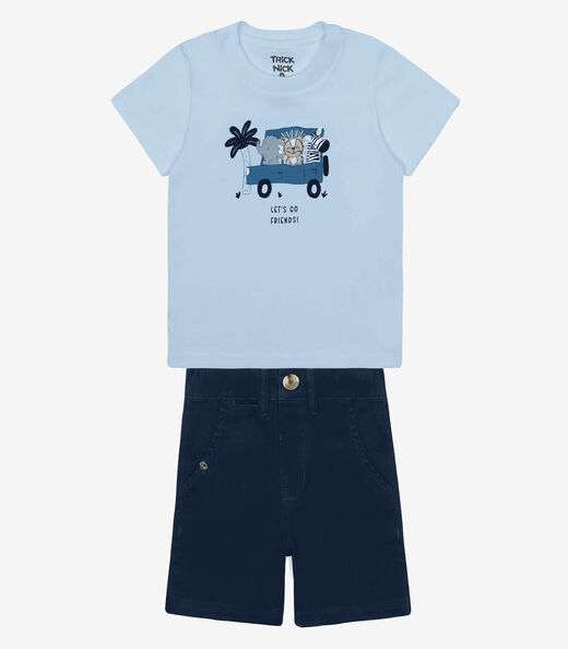 Image_Conjunto Infantil Camiseta Com Bermuda Trick Nick Azul