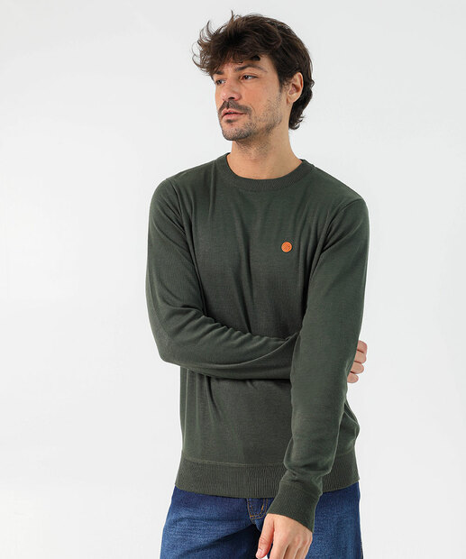 Image_Suéter Masculino Tricô Básico Marisa Verde