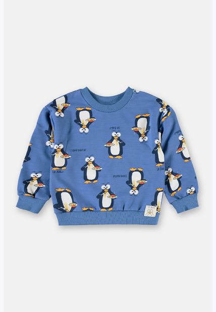 Conjunto Infantil Em Moletom Pinguim Up Baby
