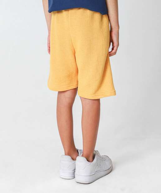 Bermuda Infantil Moletinho Marisa Tam 4 a 10 Amarelo