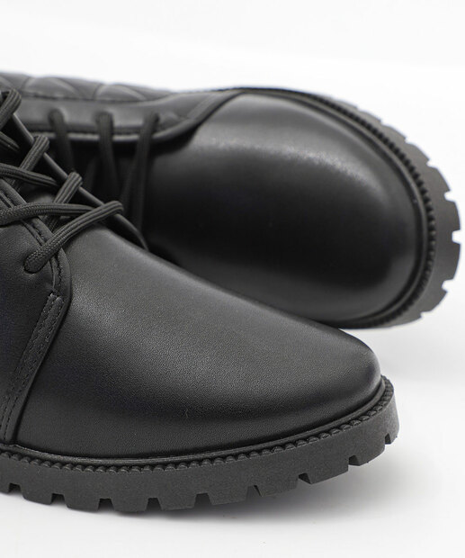 Bota Feminina Coturno Cano Curto Via Uno Preto