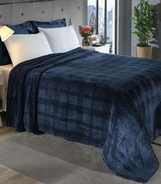 Image_Cobertor Flannel Casal Lar E Lazer Azul