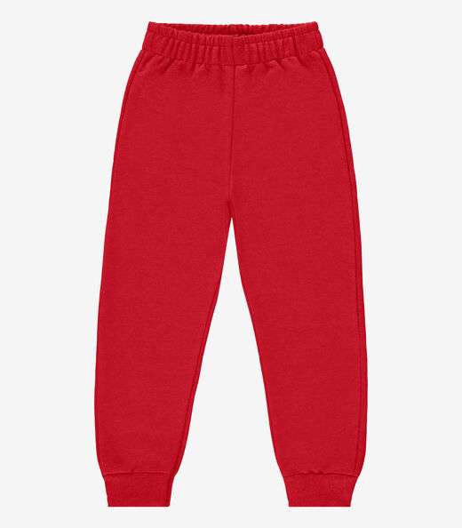 Calça Básica Unissex Infantil RoviKids Vermelho