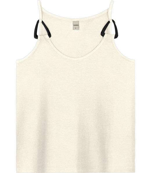 Blusa Feminina de Alça com Detalhe Rovitex Bege