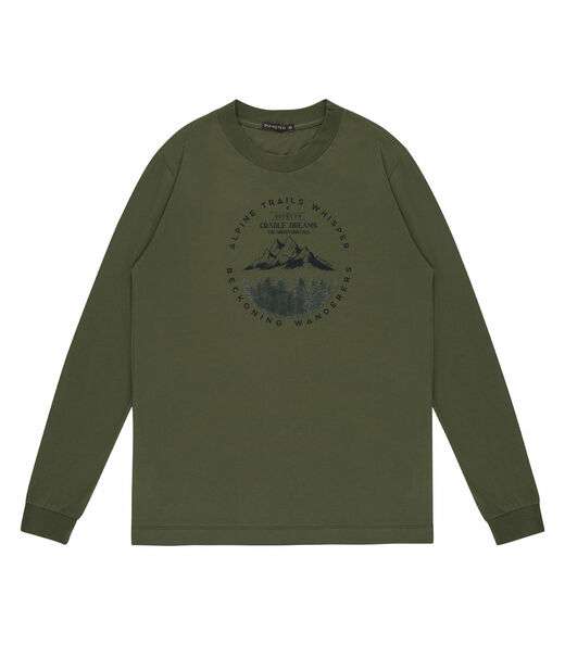 Camiseta Masculina Manga Longa Diametro Verde