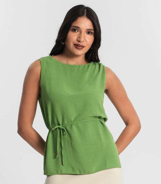 Regata Feminina com Amarração Rovitex Verde