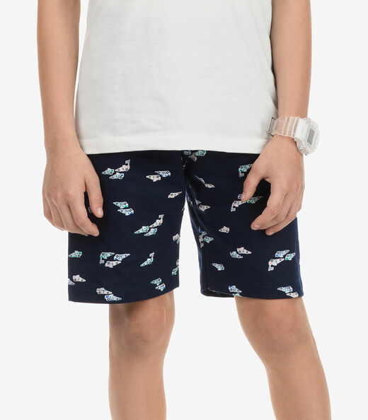 Conjunto Camiseta com Bermuda Menino Rovi Kids Bege