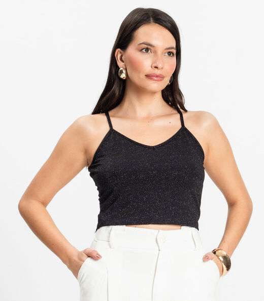Blusa de alça Infinita Cor Preto