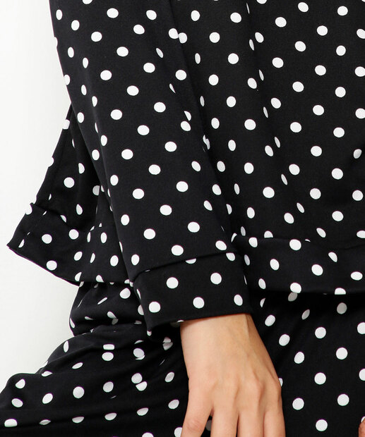 Pijama Feminino Estampa Poá Manga Longa Marisa