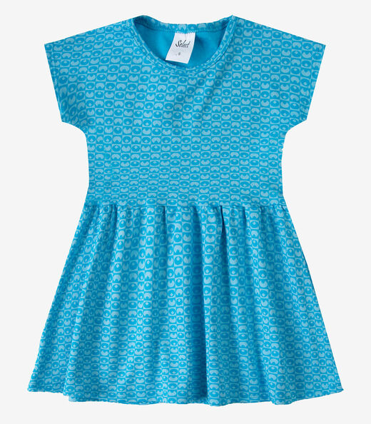 Vestido Infantil Feminino Jacquard Vegas Select Azul