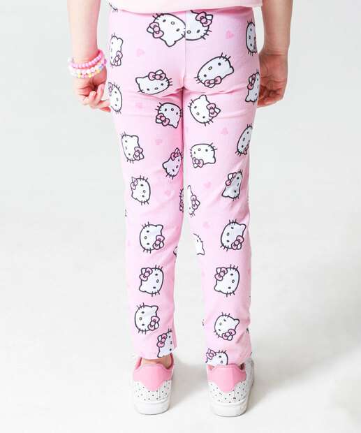 Calça Infantil Hello Kitty Tam 4 a 10 Rosa