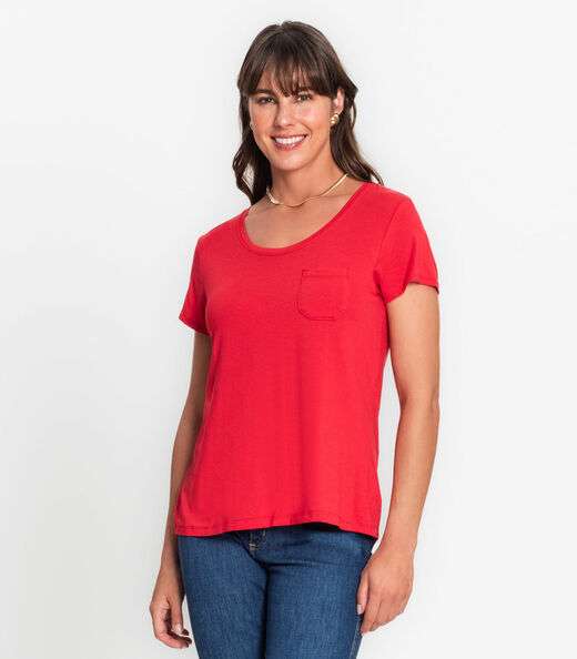 Image_Blusa Feminina Viscotorcion Com Bolso Rovitex Vermelho