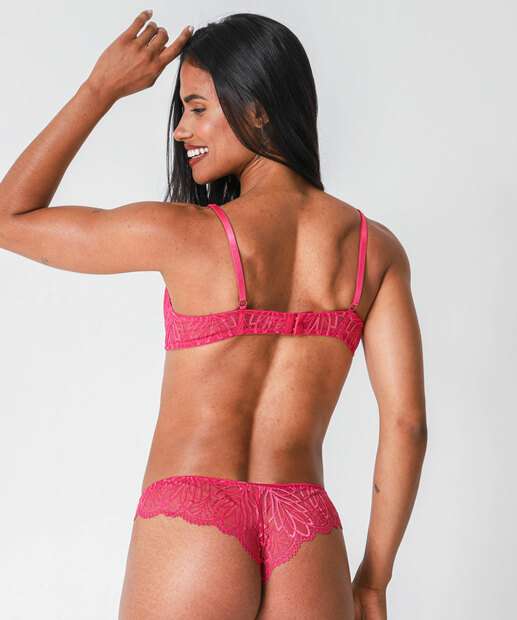 Sutiã de Renda Com Base E Bojo Marisa Rosa