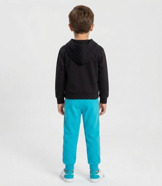 Conjunto Moletom Menino Blusão E Calça Select Preto