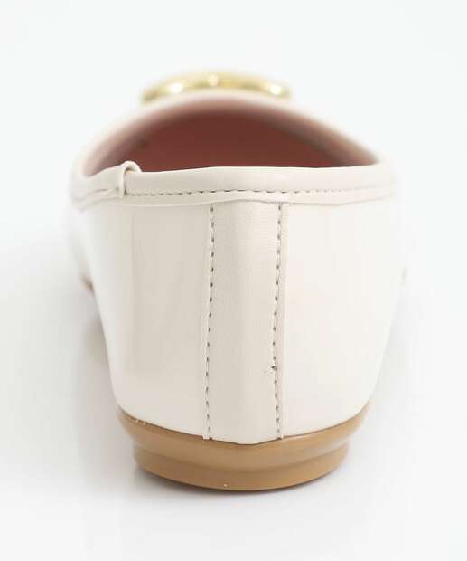 Sapatilha Infantil Detalhe Metalizado Molekinha Branco