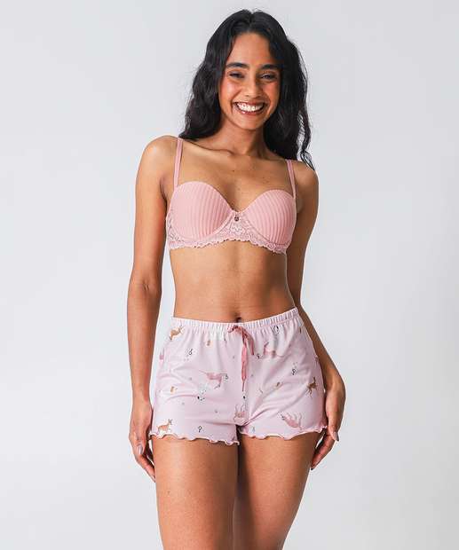 Image_Short Pijama Feminino Avulso Cachorros Marisa Rosa