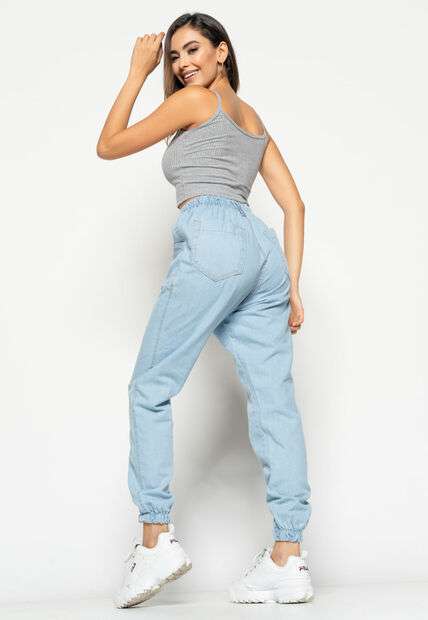 Cropped  Alça Fina Canelado Mescla Salvatore Fashion