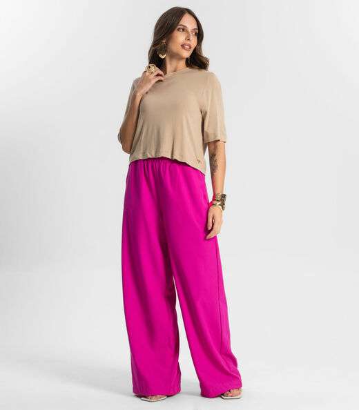 Image_Calça Feminina Pantalona Endless Rosa