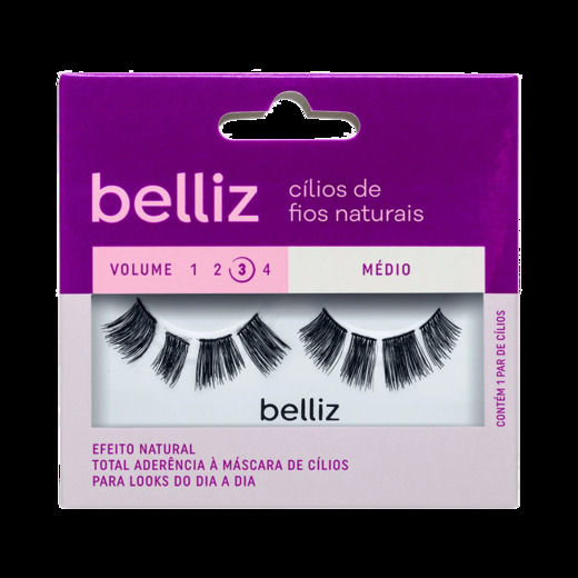 Image_Cílios Belliz Naturais Vol. 3 Médio - 112 Ref. 2631