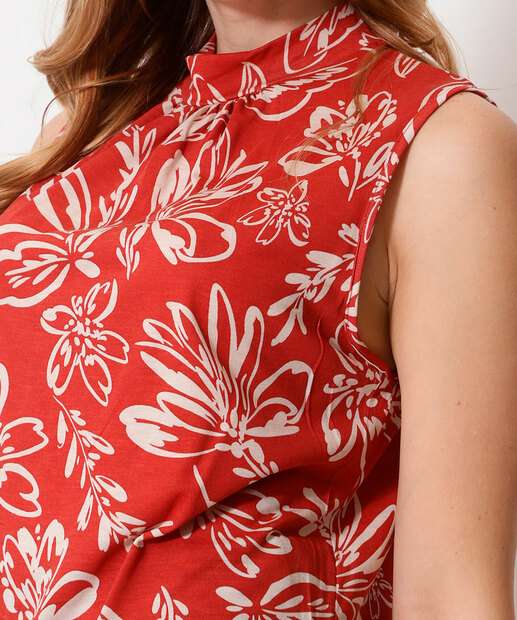 Blusa Regata Feminina Estampa Flores Marisa
