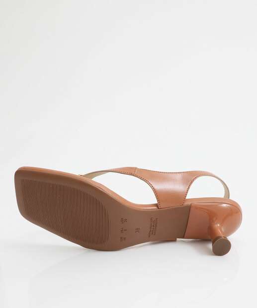 Sandália Salto Fino Feminina Bebecê Caramelo