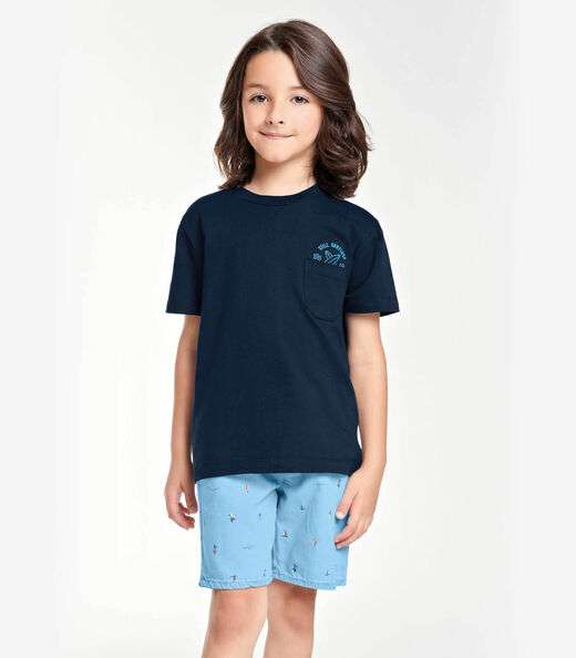 Image_Conjunto Infantil Camiseta Com Bermuda Trick Nick Azul