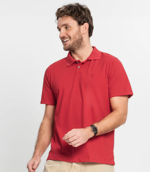 Polo Básica Masculina Diametro Vermelho