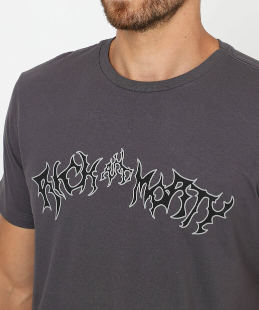 Camiseta Masculina Estampada Marisa Chumbo