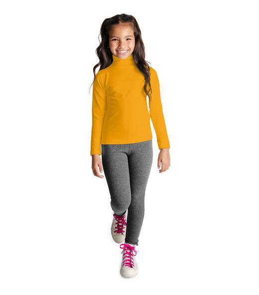 Blusa Manga Longa Infantil Gola Alta Rovitex Kids Amarelo