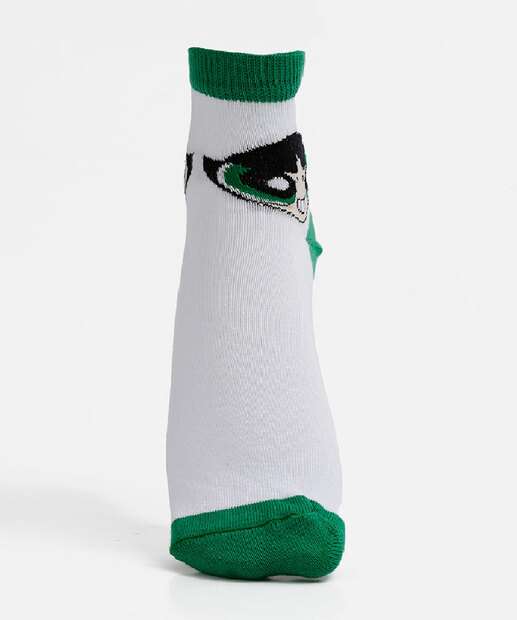 Kit 3 Pares Meia Feminina Meninas Super Poderosas Warner Bros